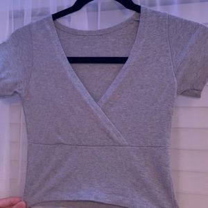 Grey Brandy Melville Amara top